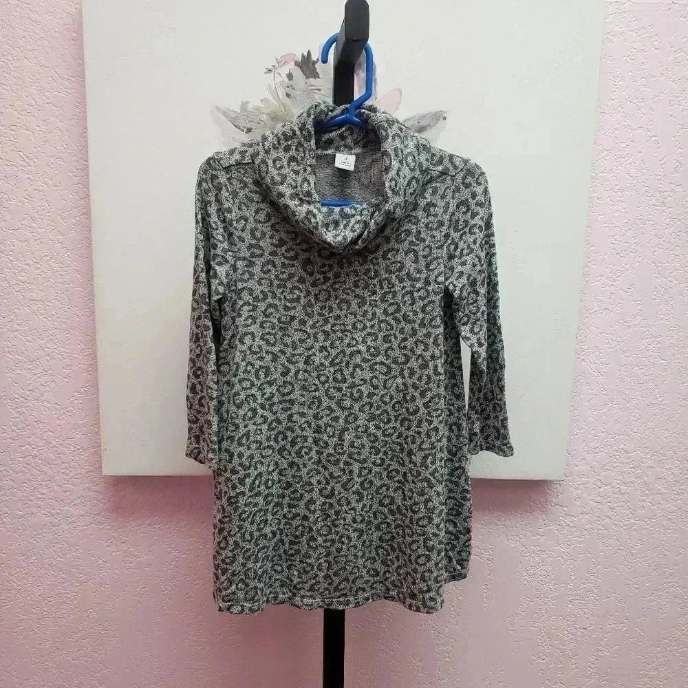 Old Navy Girls Cowl Neck Animal Print Dress